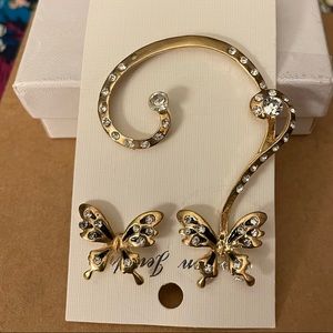 Gold Butterfly Earrings